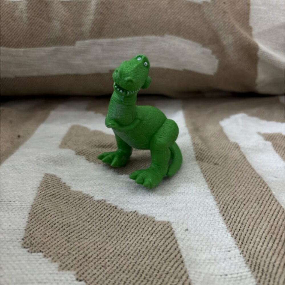 Used 3" Tall T-Rex Rex Green Dinosaur PVC Plastic Disney Pixar Figure Toy Story